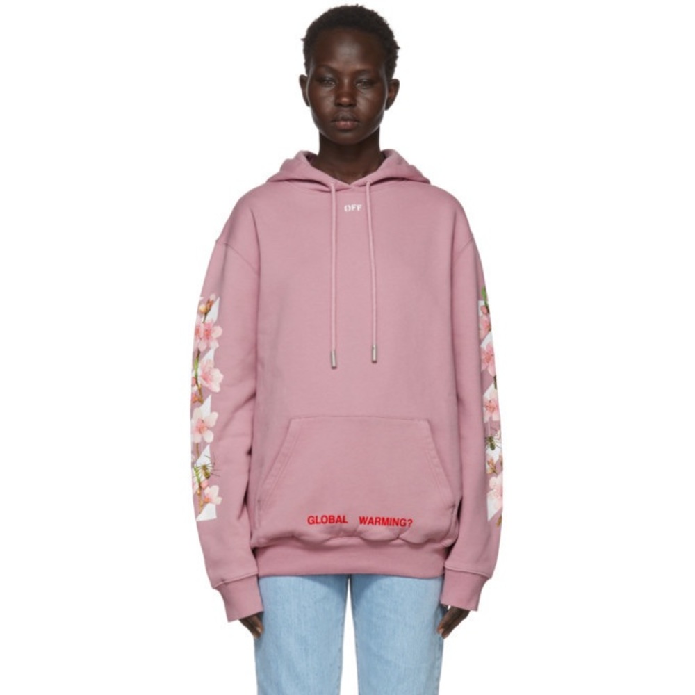 Off White Cherry Blossom SSENSE Sweatshirt